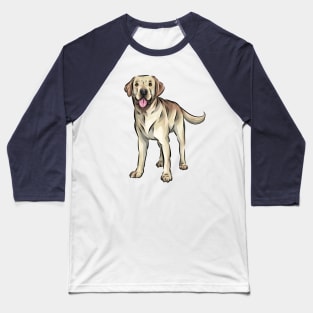 Cute Yellow Labrador Dog Baseball T-Shirt